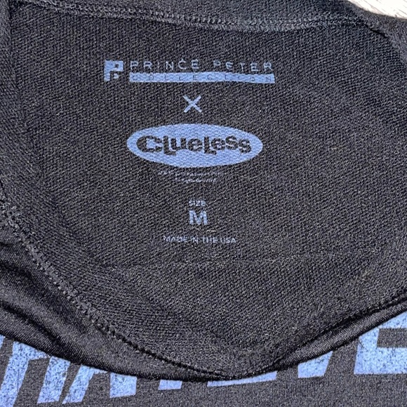 Prince Peter Collective X Clueless Faded Black “Whatever” Long Sleeve Top Size M - Picture 5 of 5